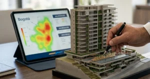 Consultoría estratégica de Trichter Consulting analizando proyectos sobre planos en Colombia.