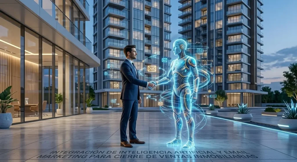 Integración de Inteligencia Artificial y email marketing para cierre de ventas inmobiliarias.